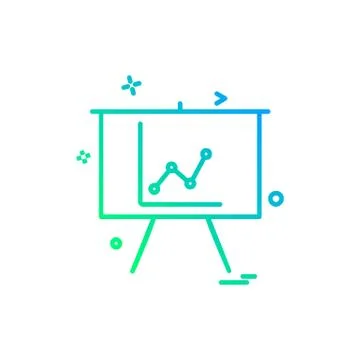 Graph icon design vector 스톡 일러스트