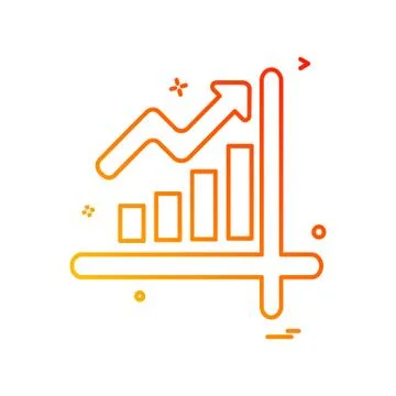 Graph icon design vector Stock Illustration