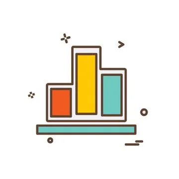 Graph icon design vector Illustrazione stock