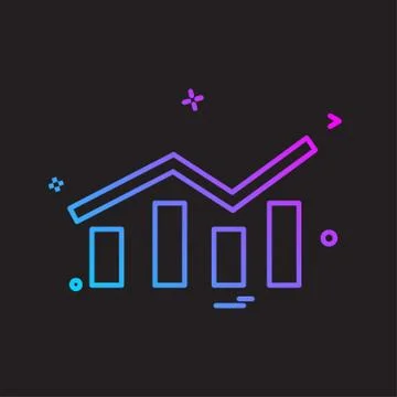 Graph icon design vector Illustrazione stock