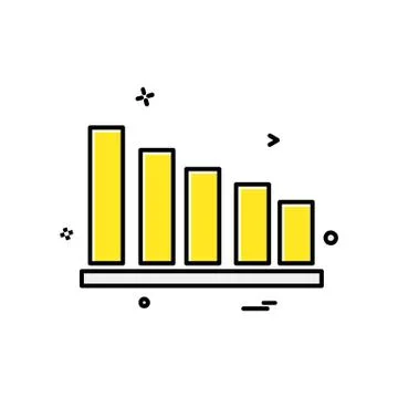 Graph icon design vector 库存插图