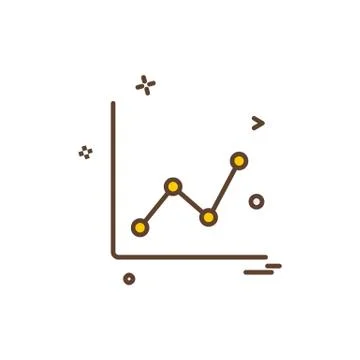 Graph icon design vector 스톡 일러스트