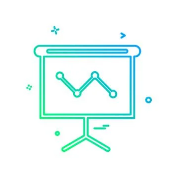 Graph icon design vector イラスト素材