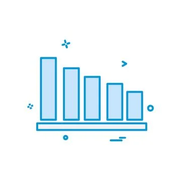 Graph icon design vector 库存插图