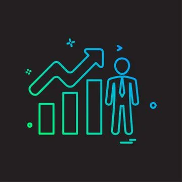Graph icon design vector Illustrazione stock