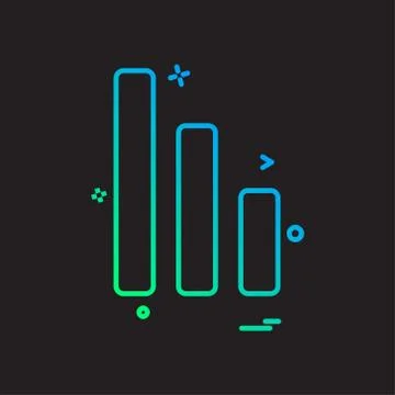 Graph icon design vector 스톡 일러스트