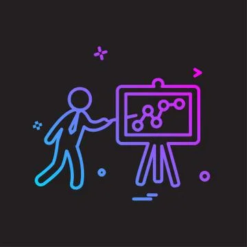 Graph icon design vector イラスト素材