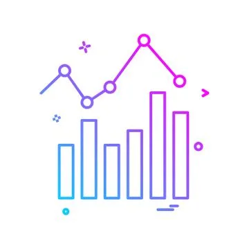 Graph icon design vector イラスト素材