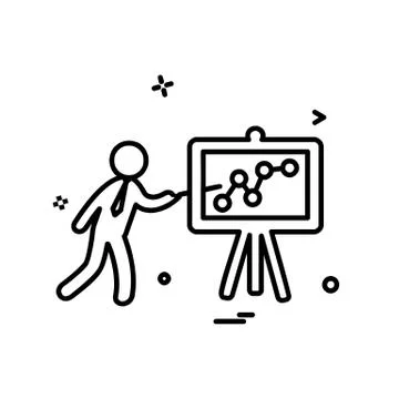 Graph icon design vector イラスト素材