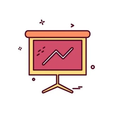 Graph icon design vector 스톡 일러스트