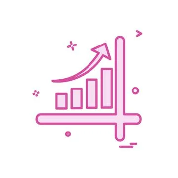 Graph icon design vector Stockillustratie