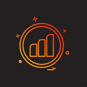 Graph icon design vector Illustrazione stock