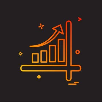 Graph icon design vector イラスト素材
