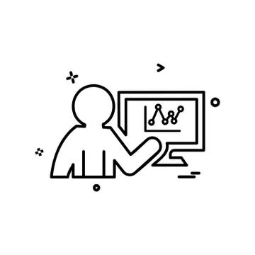 Graph icon design vector イラスト素材