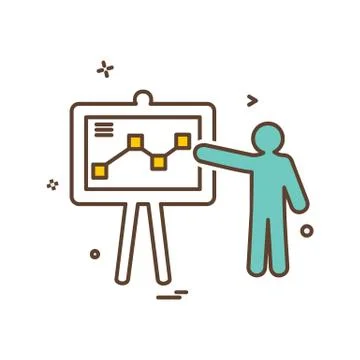 Graph icon design vector 스톡 일러스트