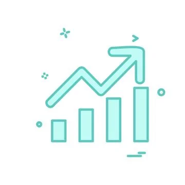 Graph icon design vector イラスト素材