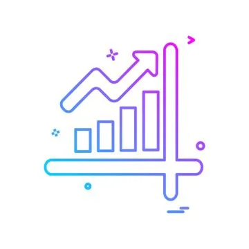 Graph icon design vector イラスト素材