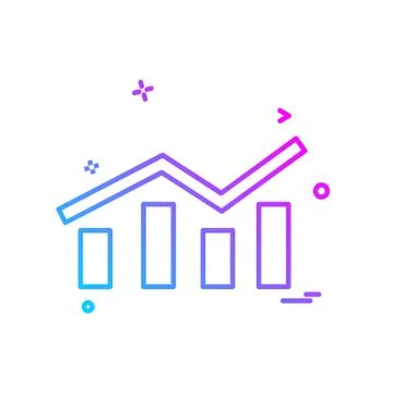 Graph icon design vector Illustrazione stock