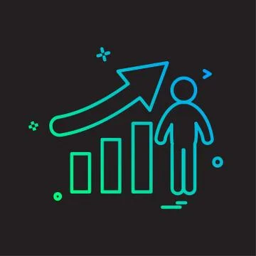 Graph icon design vector Stock Illustration