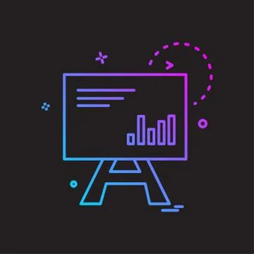 Graph icon design vector イラスト素材