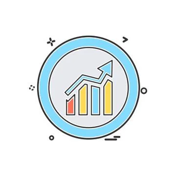 Graph icon design vector Illustrazione stock