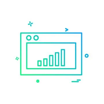 Graph icon design vector 库存插图