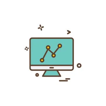 Graph icon design vector Stock Illustration