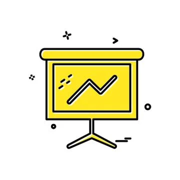Graph icon design vector Stock Illustration