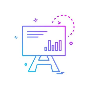 Graph icon design vector 스톡 일러스트