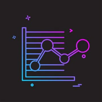 Graph icon design vector Illustrazione stock