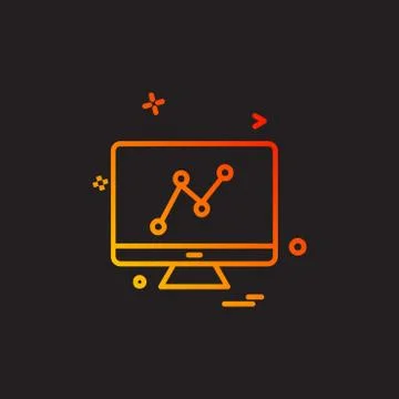 Graph icon design vector 스톡 일러스트