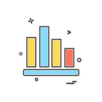 Graph icon design vector 库存插图