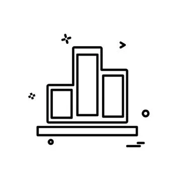 Graph icon design vector 스톡 일러스트