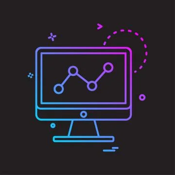 Graph icon design vector Illustrazione stock