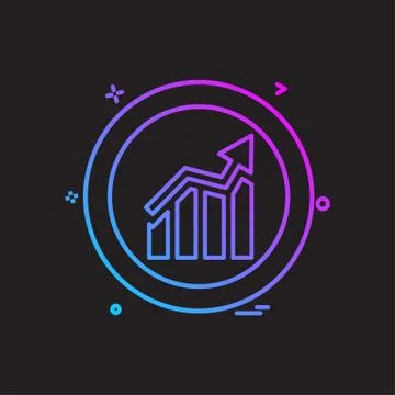 Graph icon design vector Stock Illustration