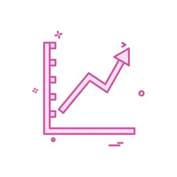 Graph icon design vector 库存插图