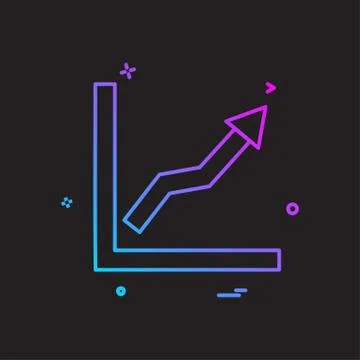 Graph icon design vector Illustrazione stock