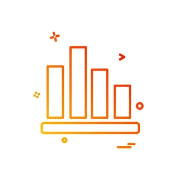 Graph icon design vector 스톡 일러스트
