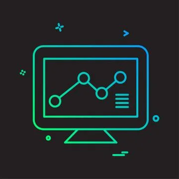 Graph icon design vector 스톡 일러스트