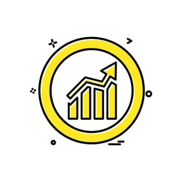 Graph icon design vector 스톡 일러스트