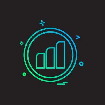 Graph icon design vector Stock Illustration