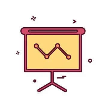 Graph icon design vector Stock Illustration