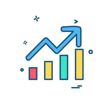Graph icon design vector Stock Illustration