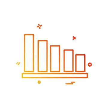 Graph icon design vector イラスト素材