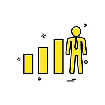 Graph icon design vector イラスト素材