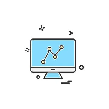 Graph icon design vector Stockillustratie