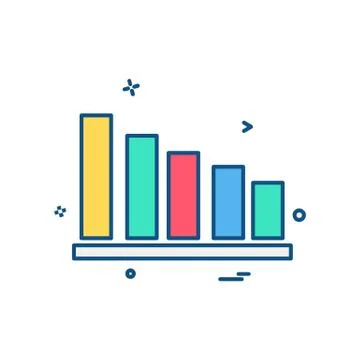 Graph icon design vector 스톡 일러스트