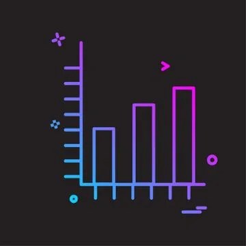 Graph icon design vector 库存插图