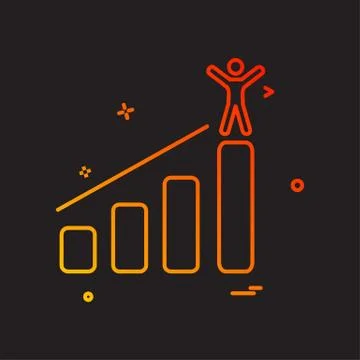Graph icon design vector Stock Illustration