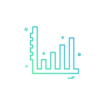 Graph icon design vector 스톡 일러스트